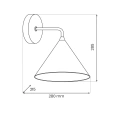 Lampa ścienna - kinkiet LED CAPITAL Biały 1xGX53 - MLP2479 - wymiary
