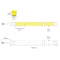 Taśma LED NEON Top View 24V 10W 61lm/W ciepła 3000K - hermetyczna IP67 - rysunek techniczny