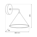 Lampa ścienna - kinkiet LED CAPITAL Złoty 1xGX53 - MLP2481 - wymiary