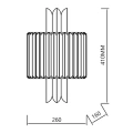 Lampa ścienna - MARGOT - chrom - 2xE14 - ML0412 - wymiary