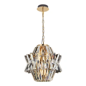 Lampa wisząca - CROWN - złoty - 4xE14 - ML0399