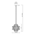 Lampa wisząca - CROWN - złoty - 4xE14 - ML0399 - wymiary