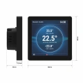 Panel multifunkcyjny dotykowy 4" z wymiennymi ramkami - przewodowy SBUS - 24V - CP-04Cm - Sinum - Rysunek techniczny