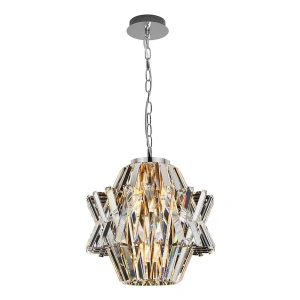 Lampa wisząca - CROWN - chrom - 4xE14 - ML0400