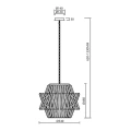Lampa wisząca - CROWN - chrom - 12xE14 - ML0402 - wymiary