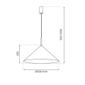 Lampa wisząca CAPITAL Biały 1xGX53 - MLP0947 - wymiary