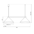Lampa wisząca CAPITAL Biały 2xGX53 - MLP0943 - wymiary