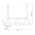 Lampa wisząca CAPITAL Biały 3xGX53 - MLP0939 - wymiary