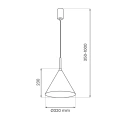 Lampa wisząca CAPITAL Biały 1xGX53 - Ø32cm - MLP0959 - wymiary