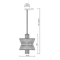 Lampa wisząca - AURELIA - chrom - 8xE14 - ML0404 - wymiary