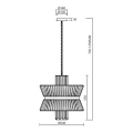 Lampa wisząca - AURELIA - chrom - 12xE14 - ML0406 - wymiary