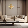 Lampa wisząca - DONNA - złoty - 9xE14 - ML0413 - realizacja