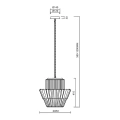 Lampa wisząca - DONNA - złoty - 9xE14 - ML0413 - wymiary
