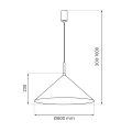 Lampa wisząca CAPITAL Zielony 1xGX53 - MLP0949 - wymiary