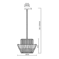 Lampa wisząca - DONNA - chrom - 12xE14 - ML0416 - wymiary