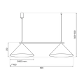 Lampa wisząca CAPITAL Czarno - Zielony 1xGX53 - MLP1529 - wymiary