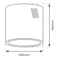 Lampa sufitowa - SPOT GEORGE - czarny - 1xE27 - ML0478 - wymiary