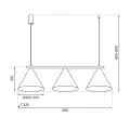 Lampa wisząca CAPITAL Czarno - Zielony 3xGX53 - MLP1530- wymiary