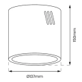 Lampa sufitowa - SPOT GEORGE XL - czarny - 1xE27 - ML0480 - wymiary