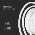Taśma LED NEON 24V 8W 40lm/W neutralna 4500K - hermetyczna IP65 - rolka 10m - VT-555