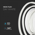 Taśma LED NEON 24V 8W 40lm/W neutralna 4500K - hermetyczna IP65 - rolka 10m - VT-555