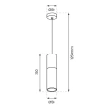 Lampa wisząca - RICKY - złoty - 1xGU10 - ML0845 - wymiary