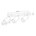 Lampa sufitowa - RICKY SPOT - złoty - 3xGU10 - ML0692 - wymiary