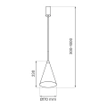Lampa wisząca CAPITAL Czarno - Złoty 1xGX53 - Ø17cm - MLP0963 -wymiary