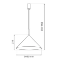Lampa wisząca CAPITAL Czarno - Złoty 1xGX53 - Ø46cm - MLP0951 - wymiary