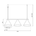 Lampa wisząca CAPITAL Czarno - Miedziany 3xGX53 - MLP0940 - wymiary