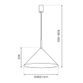 Lampa wisząca CAPITAL Czarno - Miedziany 1xGX53 - Ø46cm - MLP0954 - wymiary