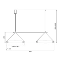 Lampa wisząca CAPITAL Czarno - Granatowy 2xGX53 - MLP1531 - wymiary