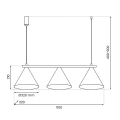 Lampa wisząca CAPITAL Czarno - Granatowy 3xGX53 - MLP1532 - wymiary