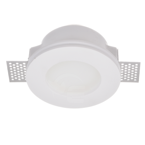 Sufitowa oprawa gipsowa z szybką - okrągła - 1xGU10