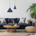 Lampa wisząca CAPITAL Granatowy 1xGX53 - Ø32cm - MLP0962- realizacja