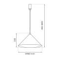 Lampa wisząca CAPITAL Granatowy 1xGX53 - Ø46cm - MLP0956 - wymiary