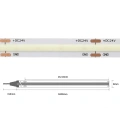 Taśma LED SOB 304 SMD 24V 9.6W 141lm/W ciepła 3000K - hermetyczna IP54 - sekcja ciecia