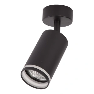 Lampa sufitowa - PIPE RING SPOT - czarny - 1xGU10 - ML2067