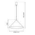 Lampa wisząca CAPITAL Kremowy 1xGX53 - Ø46cm - MLP1643 - wymiary