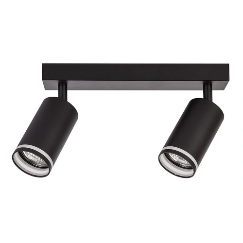 Lampa sufitowa - PIPE RING SPOT - czarny - 2xGU10 - ML2069