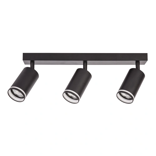 Lampa sufitowa - PIPE RING SPOT - czarny - 3xGU10 - ML2071