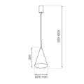 Lampa wisząca CAPITAL Kaszmirowy 1xGX53 - Ø17cm - MLP2468 - wymiary