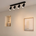 Lampa sufitowa - PIPE RING SPOT - czarny - 4xGU10 - ML2073 - realizacja