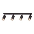 Lampa sufitowa - PIPE RING SPOT - czarny - 4xGU10 - ML2073