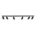 Lampa sufitowa - PIPE RING SPOT - czarny - 6xGU10 - ML2075