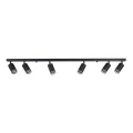 Lampa sufitowa - PIPE RING SPOT - czarny - 6xGU10 - ML2075