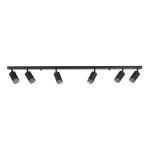 Lampa sufitowa - PIPE RING SPOT - czarny - 6xGU10 - ML2075