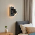 Lampa ścienna - PIPE RING - czarny - 1xGU10 + 6W LED - ML2081 - realizacja
