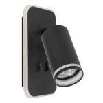 Lampa ścienna - PIPE RING - czarny - 1xGU10 + 6W LED - ML2081