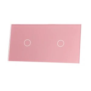 Szklany panel dotykowy podwójny różowy - 2-sekcyjny - 7011-67 - LIVOLO 